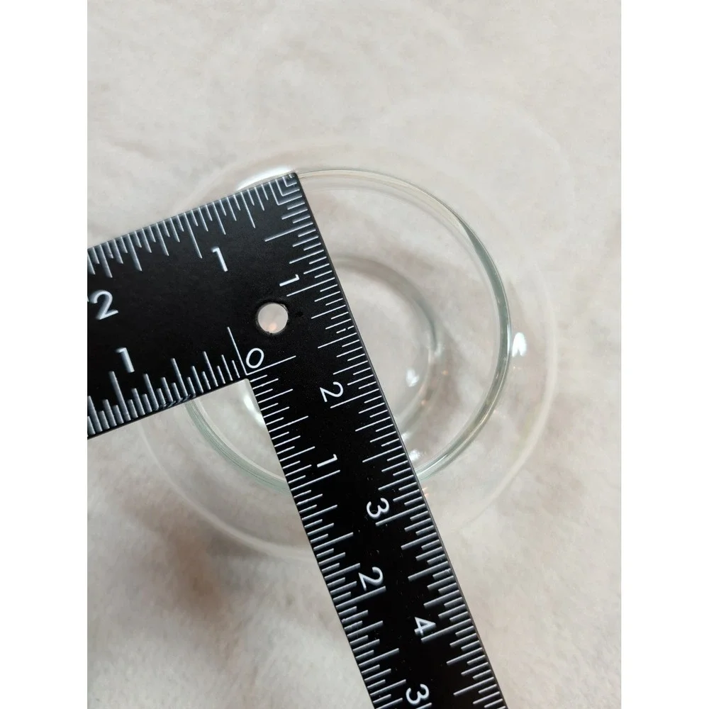 Small Clear Glass Round‎ Bulbous Bowl Terrarium Candle Holder 4 Inch Wide